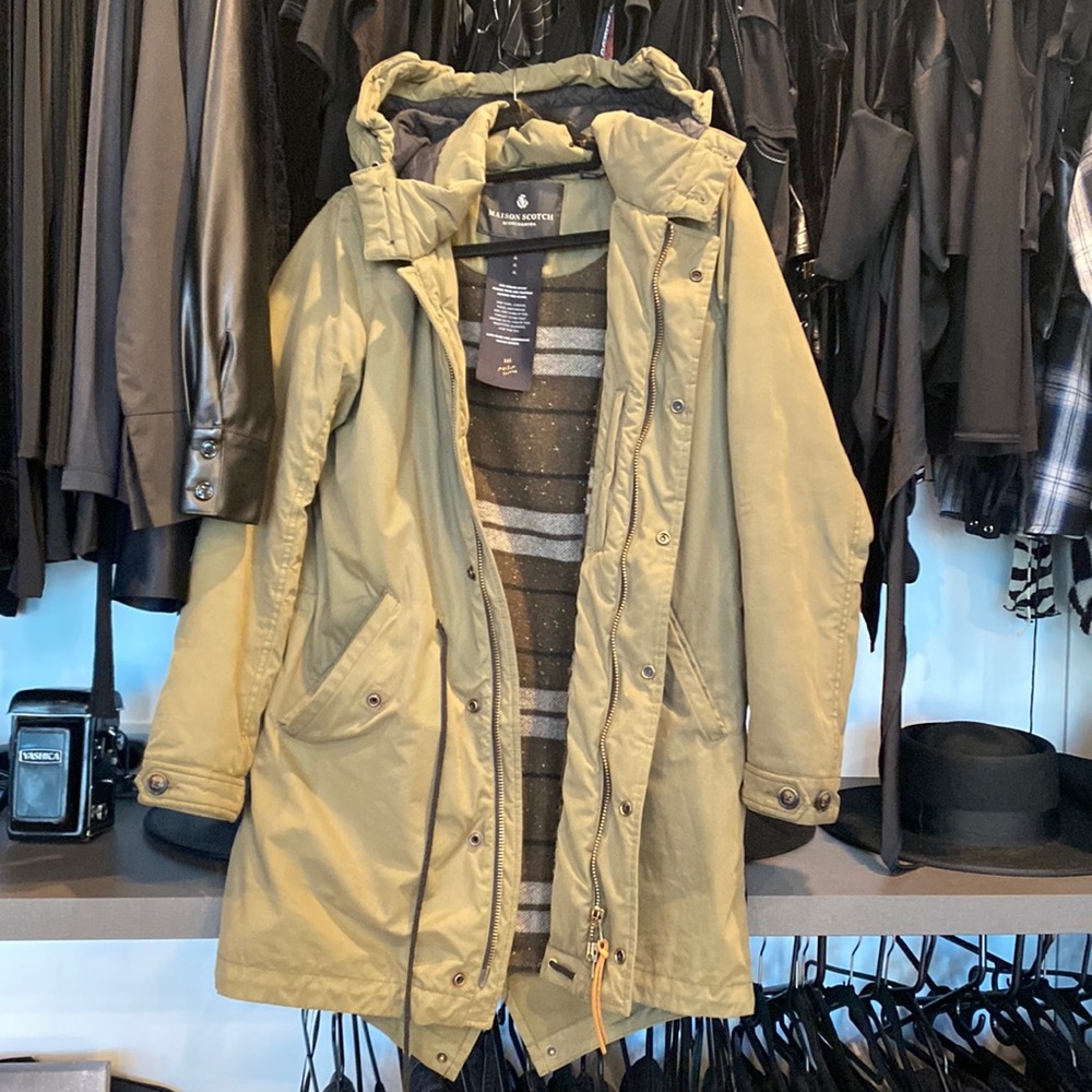 Army green scotch & soda jacket